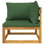 2-teilige Gartensofas mit Kissen aus massivem Akazienholz von vidaXL, Modulare Sofas für den Außenbereich - Ref: Foro24-36001...