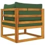 2-teilige Gartensofas mit Kissen aus massivem Akazienholz von vidaXL, Modulare Sofas für den Außenbereich - Ref: Foro24-36001...