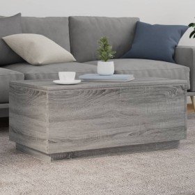 Mesa de centro con luces LED gris Sonoma 90x50x40 cm en Mesas de centro | Comprar online en Foru.es