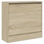 Zapatero de madera de ingeniería roble Sonoma 60x21x57 cm en Zapateros y organizadores de calzado | Comprar online en Foru.es