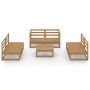 Muebles de jardín 7 piezas marrón miel madera maciza de pino en Conjuntos de jardín | Comprar online en Foru.es