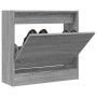 Zapatero de madera de ingeniería gris Sonoma 60x21x57 cm en Zapateros y organizadores de calzado | Comprar online en Foru.es