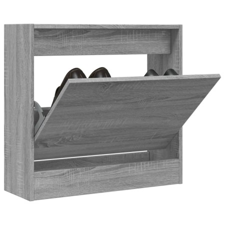 Zapatero de madera de ingeniería gris Sonoma 60x21x57 cm en Zapateros y organizadores de calzado | Comprar online en Foru.es