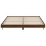 Estructura de cama madera de ingeniería marrón roble 150x200 cm de vidaXL, Camas y somieres - Ref: Foro24-832244, Precio: 129...