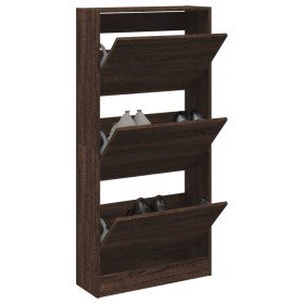 Zapatero de madera de ingeniería roble Sonoma 60x21x125,5 cm en Zapateros y organizadores de calzado | Comprar online en Foru.es