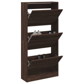 Zapatero de madera de ingeniería roble Sonoma 60x21x125,5 cm en Zapateros y organizadores de calzado | Comprar online en Foru.es