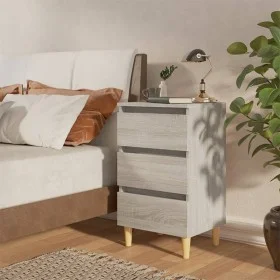 2 Nachttische mit Beinen aus Sonoma-grauem Holz, 40 x 35 x 69 cm von vidaXL, Nachttische - Ref: Foro24-813137, Preis: 125,80 ...