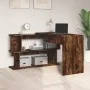 Smoked oak veneer corner desk 200x50x76 cm by vidaXL, Desks - Ref: Foro24-815423, Price: 89,54 €, Discount: %