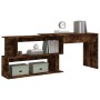 Escritorio de esquina contrachapada roble ahumado 200x50x76 cm de vidaXL, Escritorios - Ref: Foro24-815423, Precio: 91,85 €, ...