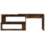 Escritorio de esquina contrachapada roble ahumado 200x50x76 cm de vidaXL, Escritorios - Ref: Foro24-815423, Precio: 91,85 €, ...