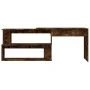 Smoked oak veneer corner desk 200x50x76 cm by vidaXL, Desks - Ref: Foro24-815423, Price: 89,54 €, Discount: %