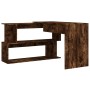 Escritorio de esquina contrachapada roble ahumado 200x50x76 cm de vidaXL, Escritorios - Ref: Foro24-815423, Precio: 91,85 €, ...