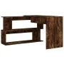 Smoked oak veneer corner desk 200x50x76 cm by vidaXL, Desks - Ref: Foro24-815423, Price: 89,54 €, Discount: %