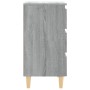 Mesitas de noche 2 uds con patas madera gris Sonoma 40x35x69 cm de vidaXL, Mesitas de noche - Ref: Foro24-813137, Precio: 127...
