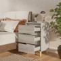 Mesitas de noche 2 uds con patas madera gris Sonoma 40x35x69 cm de vidaXL, Mesitas de noche - Ref: Foro24-813137, Precio: 127...
