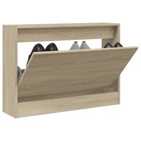 Zapatero de madera de ingeniería roble Sonoma 80x21x57 cm en Zapateros y organizadores de calzado | Comprar online en Foru.es
