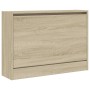 Zapatero de madera de ingeniería roble Sonoma 80x21x57 cm en Zapateros y organizadores de calzado | Comprar online en Foru.es