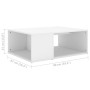 Mesa de centro madera contrachapada blanco 90x67x33 cm de vidaXL, Mesas de centro - Ref: Foro24-806903, Precio: 56,27 €, Desc...