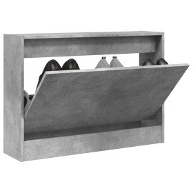 Mueble zapatero madera de ingeniería gris hormigón 80x21x57 cm en Zapateros y organizadores de calzado | Comprar online en Foru.
