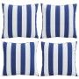 Cojines 4 unidades tela a rayas azul y blanco 60x60 cm de vidaXL, Cojines - Ref: Foro24-360418, Precio: 55,25 €, Descuento: %