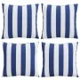 Cojines 4 unidades tela a rayas azul y blanco 60x60 cm de vidaXL, Cojines - Ref: Foro24-360418, Precio: 53,83 €, Descuento: %