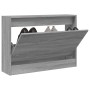 Zapatero de madera de ingeniería gris Sonoma 80x21x57 cm en Zapateros y organizadores de calzado | Comprar online en Foru.es