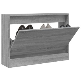 Zapatero de madera de ingeniería gris Sonoma 80x21x57 cm en Zapateros y organizadores de calzado | Comprar online en Foru.es