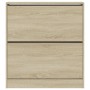 Zapatero de madera de ingeniería roble Sonoma 80x21x87,5 cm en Zapateros y organizadores de calzado | Comprar online en Foru.es