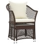 Set muebles de jardín 2 piezas y cojines ratán sintético marrón de vidaXL, Conjuntos de jardín - Ref: Foro24-319686, Precio: ...