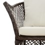 Set muebles de jardín 2 piezas y cojines ratán sintético marrón de vidaXL, Conjuntos de jardín - Ref: Foro24-319686, Precio: ...