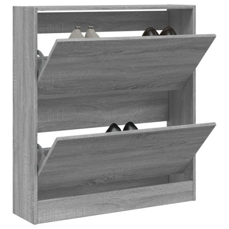 Zapatero de madera de ingeniería gris Sonoma 80x21x87,5 cm en Zapateros y organizadores de calzado | Comprar online en Foru.es