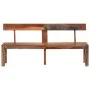 Banco con respaldo madera maciza de acacia gris 160 cm de vidaXL, Bancos de comedor y cocina - Ref: Foro24-353312, Precio: 18...