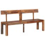 Banco con respaldo madera maciza de acacia gris 160 cm de vidaXL, Bancos de comedor y cocina - Ref: Foro24-353312, Precio: 18...