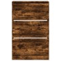 Zapatero de madera de ingeniería roble ahumado 80x21x125,5 cm en Zapateros y organizadores de calzado | Comprar online en Foru.e
