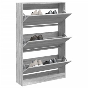 Zapatero de madera de ingeniería gris Sonoma 80x21x125,5 cm en Zapateros y organizadores de calzado | Comprar online en Foru.es