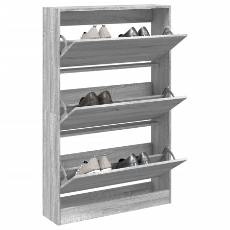 Zapatero de madera de ingeniería gris Sonoma 80x21x125,5 cm en Zapateros y organizadores de calzado | Comprar online en Foru.es