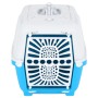 Transportín de mascota blanco azul polipropileno 48x31,5x33 cm de vidaXL, Transportines y cajas para mascotas - Ref: Foro24-1...