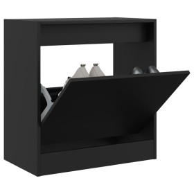 Zapatero de madera de ingeniería negro 60x34x63,5 cm en Zapateros y organizadores de calzado | Comprar online en Foru.es