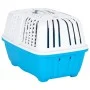 Transportín de mascota blanco azul polipropileno 48x31,5x33 cm de vidaXL, Transportines y cajas para mascotas - Ref: Foro24-1...