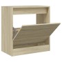 Zapatero de madera de ingeniería roble Sonoma 60x34x63,5 cm en Zapateros y organizadores de calzado | Comprar online en Foru.es