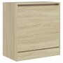 Zapatero de madera de ingeniería roble Sonoma 60x34x63,5 cm en Zapateros y organizadores de calzado | Comprar online en Foru.es