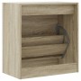 Zapatero de madera de ingeniería roble Sonoma 60x34x63,5 cm en Zapateros y organizadores de calzado | Comprar online en Foru.es