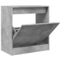 Zapatero de madera de ingeniería gris hormigón 60x34x63,5 cm en Zapateros y organizadores de calzado | Comprar online en Foru.es