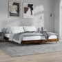 Estructura de cama madera de ingeniería roble ahumado 120x200cm de vidaXL, Camas y somieres - Ref: Foro24-832258, Precio: 90,...