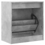 Zapatero de madera de ingeniería gris hormigón 60x34x63,5 cm en Zapateros y organizadores de calzado | Comprar online en Foru.es