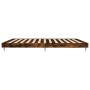 Estructura de cama madera de ingeniería roble ahumado 120x200cm de vidaXL, Camas y somieres - Ref: Foro24-832258, Precio: 90,...