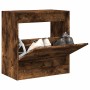 Zapatero de madera de ingeniería roble ahumado 60x34x63,5 cm en Zapateros y organizadores de calzado | Comprar online en Foru.es