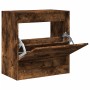 Zapatero de madera de ingeniería roble ahumado 60x34x63,5 cm en Zapateros y organizadores de calzado | Comprar online en Foru.es