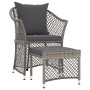 Set de muebles de jardín 2 pzas cojines ratán sintético gris de vidaXL, Conjuntos de jardín - Ref: Foro24-319688, Precio: 126...