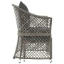 Set de muebles de jardín 2 pzas cojines ratán sintético gris de vidaXL, Conjuntos de jardín - Ref: Foro24-319688, Precio: 126...